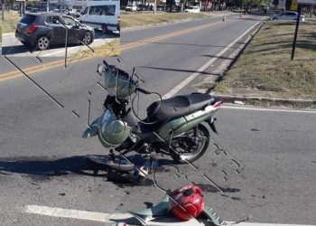 Colisão entre Motocicleta e Automóvel deixa uma pessoa em estado grave; video