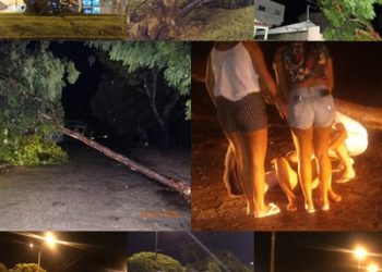 Temporal atinge Linhares, causa estragos e duas pessoas vão parar no hospital