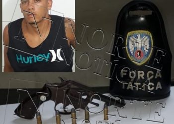 Força Tática aborda suspeito e faz apreensão de arma, drogas e munições