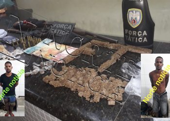 FORÇA TÁTICA – Apreensão de drogas, arma de fogo, dinheiro, arma branca e munições no Aviso