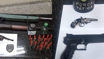 Força Tática apreende armas e munições no interior e no Interlagos