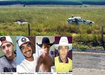 Acidente deixa 4 jovens mortos no Norte do ES