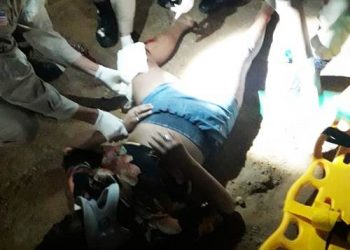 Colisão frontal entre duas motocicletas leva três para hospital