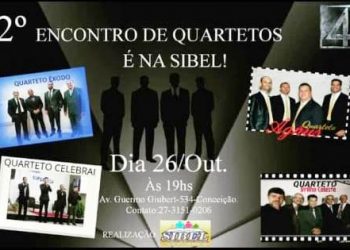 Hoje tem 2ª Edição de Encontro de Quartetos