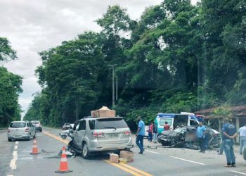 Grave acidente na reserva de Sooretama deixa duas vítimas