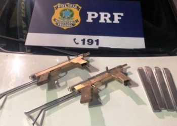 PRF prende na BR 101 em Linhares homem com submetralhadoras