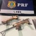 PRF prende na BR 101 em Linhares homem com submetralhadoras