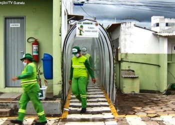 Empresa de Aracruz, ES, instala túnel de descontaminação para trabalhadores