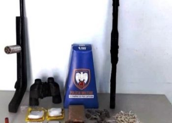 Polícia Militar apreende várias armas de fogo, drogas e munições em Pinheiros