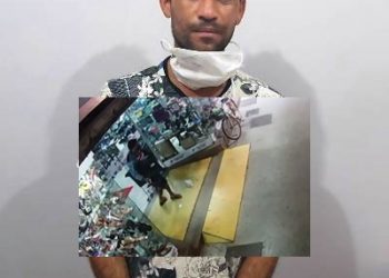 VÍDEO – Ladrão que furtou TV nesta madrugada em loja no centro de Linhares é preso e confessa mais 8 crimes