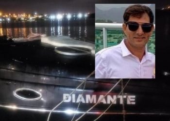 Linharense fica gravemente ferido e namorada morre em acidente com lancha na baía de Vitória.