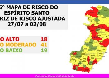 Linhares deixa “ Risco Alto” e vai para moderado  no 15º Mapa de Risco Covid-19 divulgado pelo governo do estado