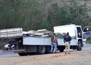 VÍDEOS – PRF apreende caminhão em Colatina com uma tonelada e meia de maconha