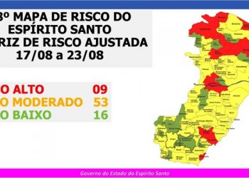 Governo do Espírito Santo divulga Novo Mapa de Risco Covid-19