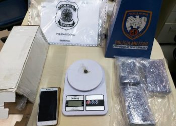 Policias Federal e Militar apreendem droga enviada via correios em São Gabriel da Palha