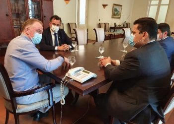 Governador do ES recebe presidente do Senado, Davi Alcolumbre