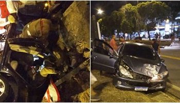 Colisão e capotamento na BR 101 em Linhares