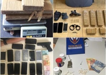 Mandados de buscas e apreensão – Polícia Militar apreende celulares, dinheiro e grande quantidade de drogas em Guriri