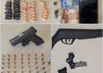 Policiais do 13º Batalhão apreendem armas, munições e drogas em São Mateus