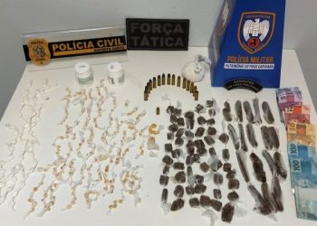 Operação conjunta prende cinco suspeitos e apreende drogas em Pinheiros