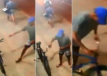 VÍDEO FLAGRANTE – Empregada doméstica tem bicicleta furtada
