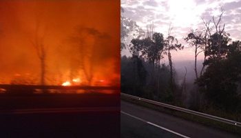 DURANTE TODA MADRUGADA – Bombeiros Militar combate incêndio próximo à Reserva da Vale. Veja fotos e vídeos