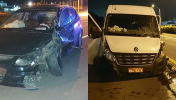 VÍDEOS – Colisão frontal entre Van e automóvel na BR 101 em Linhares