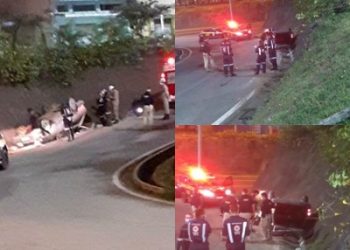 SEM HABILITAÇÃO – Veículo trafega na contra mão e capota próximo a ponte Joaquim Calmon