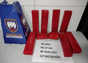 Polícia Militar apreende mais de 4 quilos de maconha em Pick-up Strada, no B. Aviso