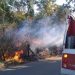 VÍDEOS – Incêndio criminoso e outro provocado por explosão de pneu de caminhão movimentou Corpo de Bombeiros de Linhares