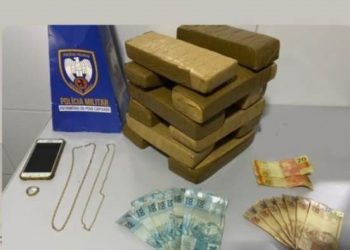 Policia Militar de Linhares apreende aproximadamente 10 quilos de droga na noite dessa quinta-feira