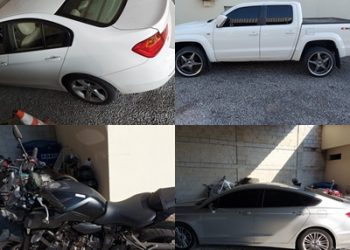 VÍDEO – Operação policial apreende 4 veículos de luxo no B. São José em Linhares