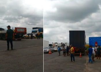 ATUALIZAÇÃO – MOVIMENTO DOS CAMINHONEIROS EM LINHARES – Saiba como está a movimentação no KM 137 da BR 101