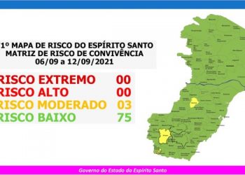 MAPA DE RISCO – ES tem três municípios em “Risco Moderado”