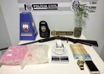 PC E PM prendem duas pessoas e apreendem armas e drogas em Pinheiros