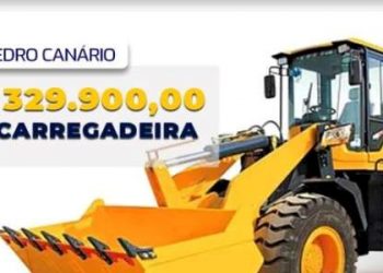 A pedido da deputada Raquel Lessa Pedro Canário é contemplado com Pá Carregadeira