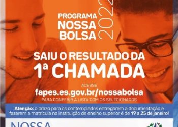 Resultado da 1ª chamada do Nossa Bolsa 2022. Veja os selecionados aqui