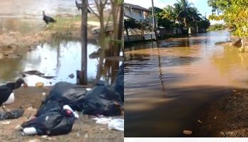 VÍDEOS – Após intervenção do SAAE moradores reclamam de rua alagada em Pontal do Ipiranga