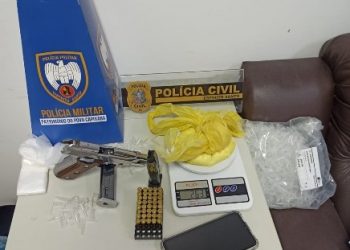 Policiais civis e militares prendem suspeito de tráfico em São Gabriel da Palha