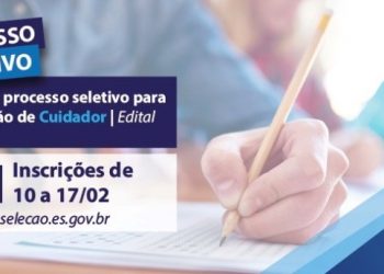 Inscrições abertas para o cargo de Cuidador