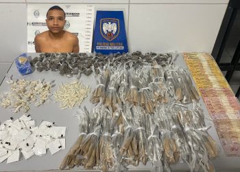Deu ruim pra “Cabelim” – Foragido da justiça é preso com muita droga no Nova Esperança