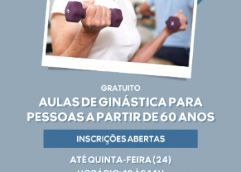 Inscrições abertas para aulas de ginástica para pessoas a partir de 60 anos