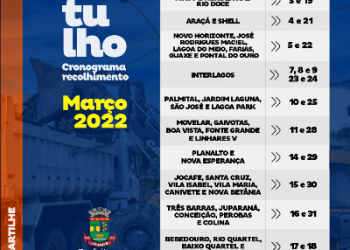 Veja cronograma de recolhimento de entulhos para o mês de março em Linhares