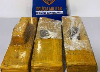 Polícia Militar apreende na BR 101 em Linhares, aproximadamente 3 quilos de maconha que estava com um jovem de 18 anos