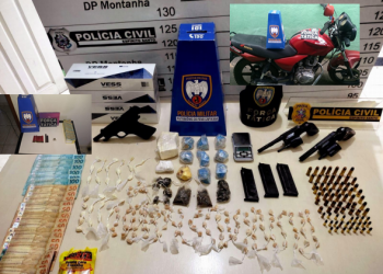EM MONTANHA – PM apreende arma, drogas, mais de 36 mil reais, em dinheiro e recupera moto roubada