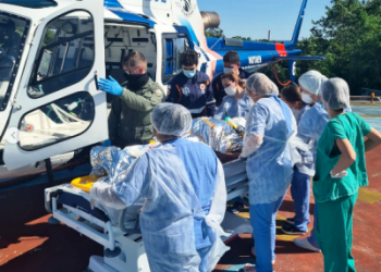 Fogão improvisado explode e idoso tem 99% do corpo queimado em Jaguaré