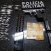 PLANALTO – PM faz apreensão de drogas, munições, arma de fogo, prende jovem e apreende adolescente de 15 anos