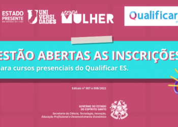 Inscrições abertas para 1.760 vagas em cursos presenciais do Qualificar ES