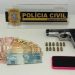 Porte ilegal de arma e furto de energia. Casal é preso em Jaguaré durante Operação da PC