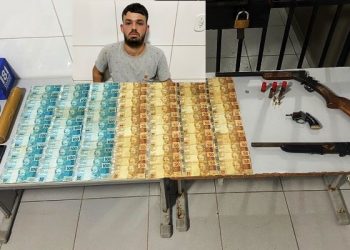 Polícia Militar põe pocando no Farias e aprende armas de fogo, grande quantidade de dinheiro, munições e droga